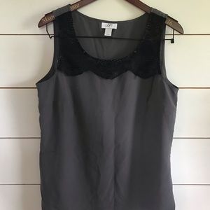 Loft Gray Sleeveless Blouse